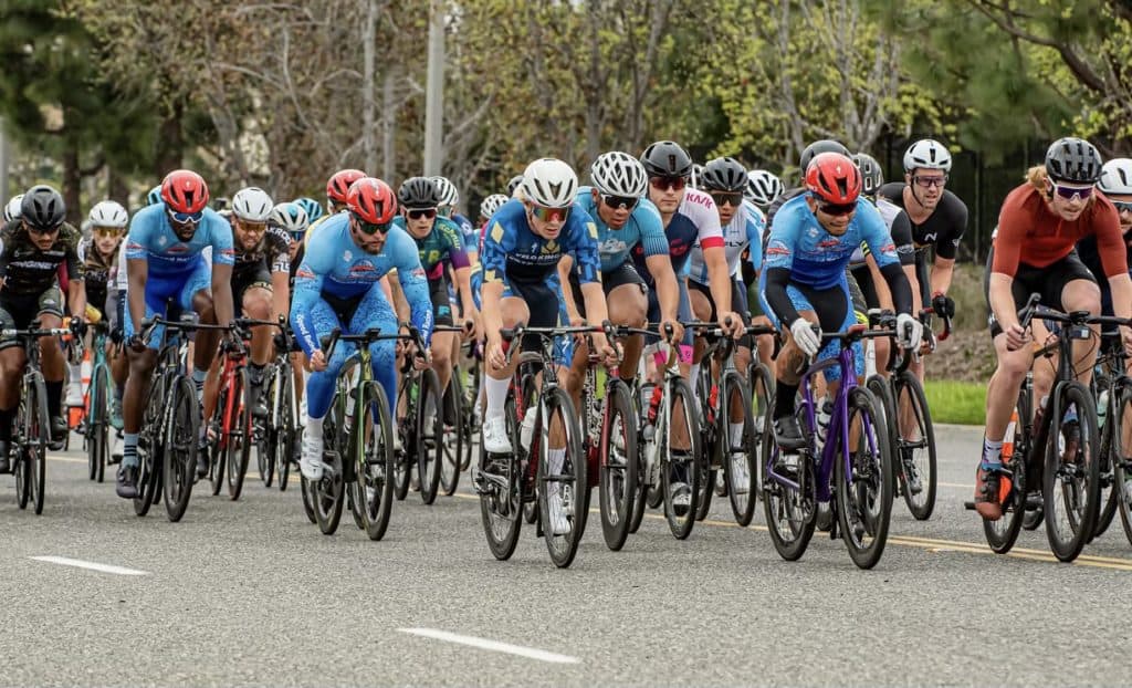 ispeed racers in front of peloton