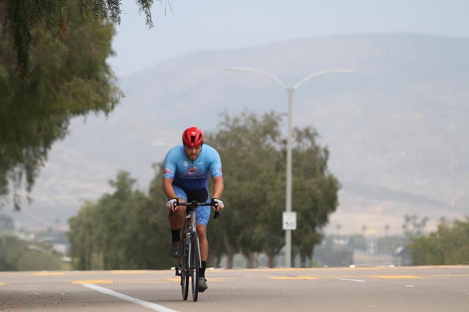 Jared from iSpeed cycling during cycling race