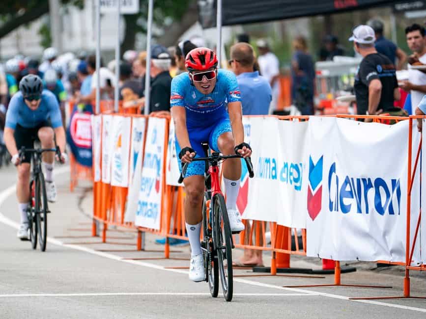 Thomas riding in cycling race